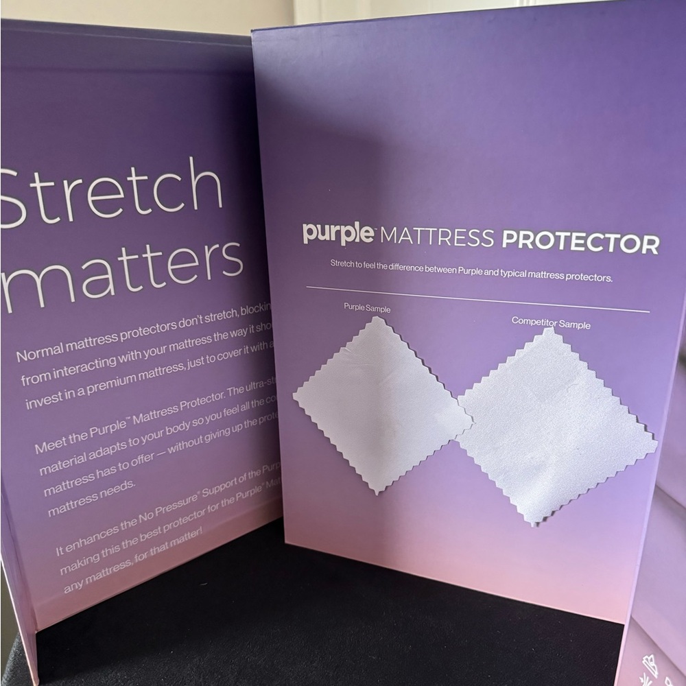 NWOT PURPLE mattresse protector Size Twin XL - Picture 3 of 8